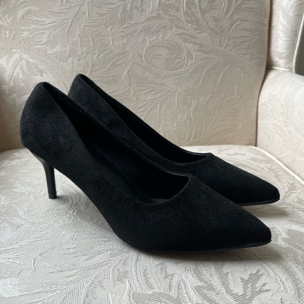 Minimalist Point Toe Stiletto Heeled Faux Suede Court Pumps (US Womens: 8)